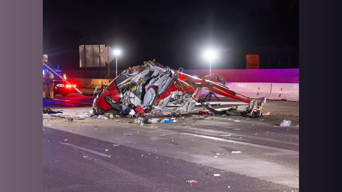 Chopper Shock: Medical Helicopter Crashes on Highway 50, Leaving Crew in Critical Condition