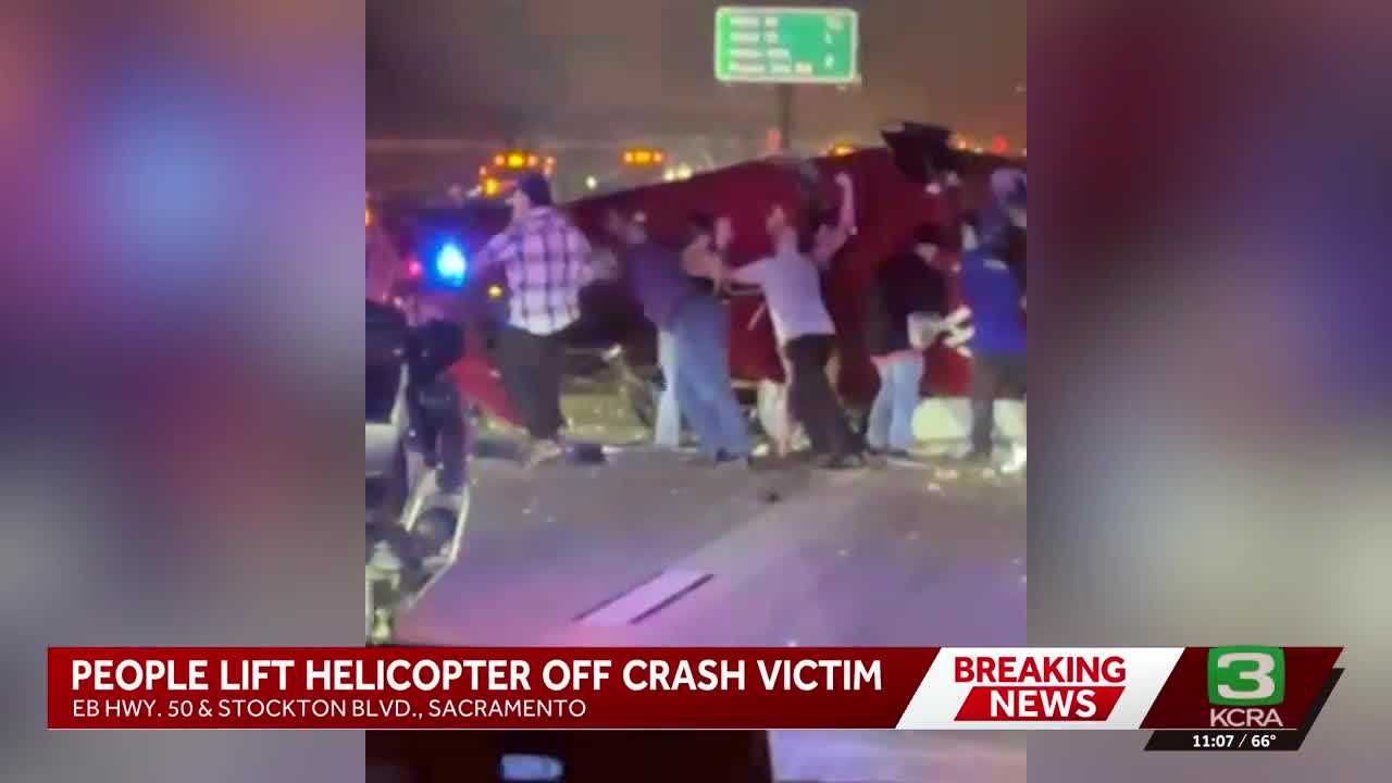 Heroism Takes Flight: Bystanders Rush to the Rescue After Helicopter Crash on Highway 50