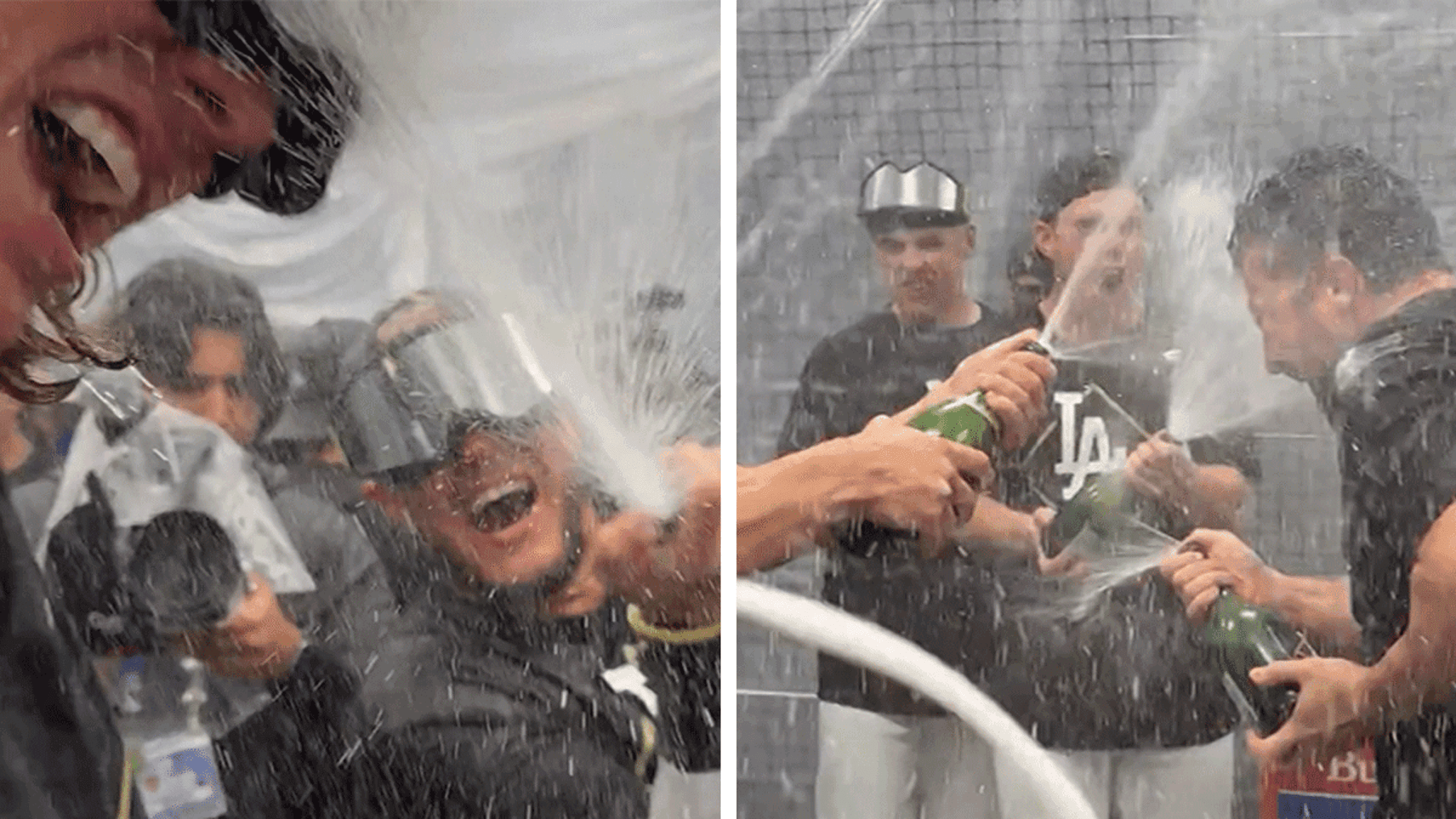 Bubbly Joy: Inside the Dodgers' Epic NLDS Celebration