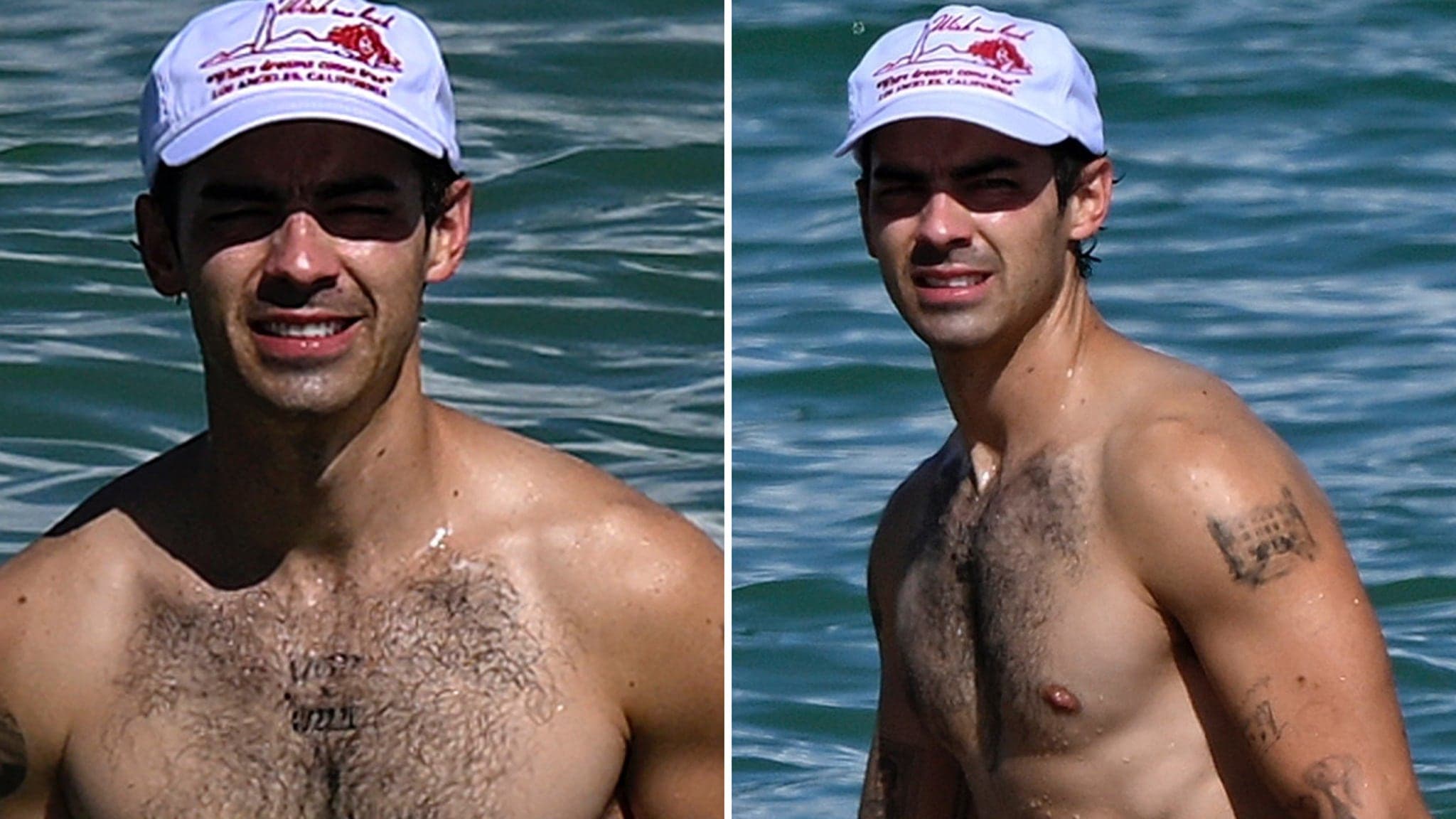 Joe Jonas Strips Down at the Beach: Abs and All!