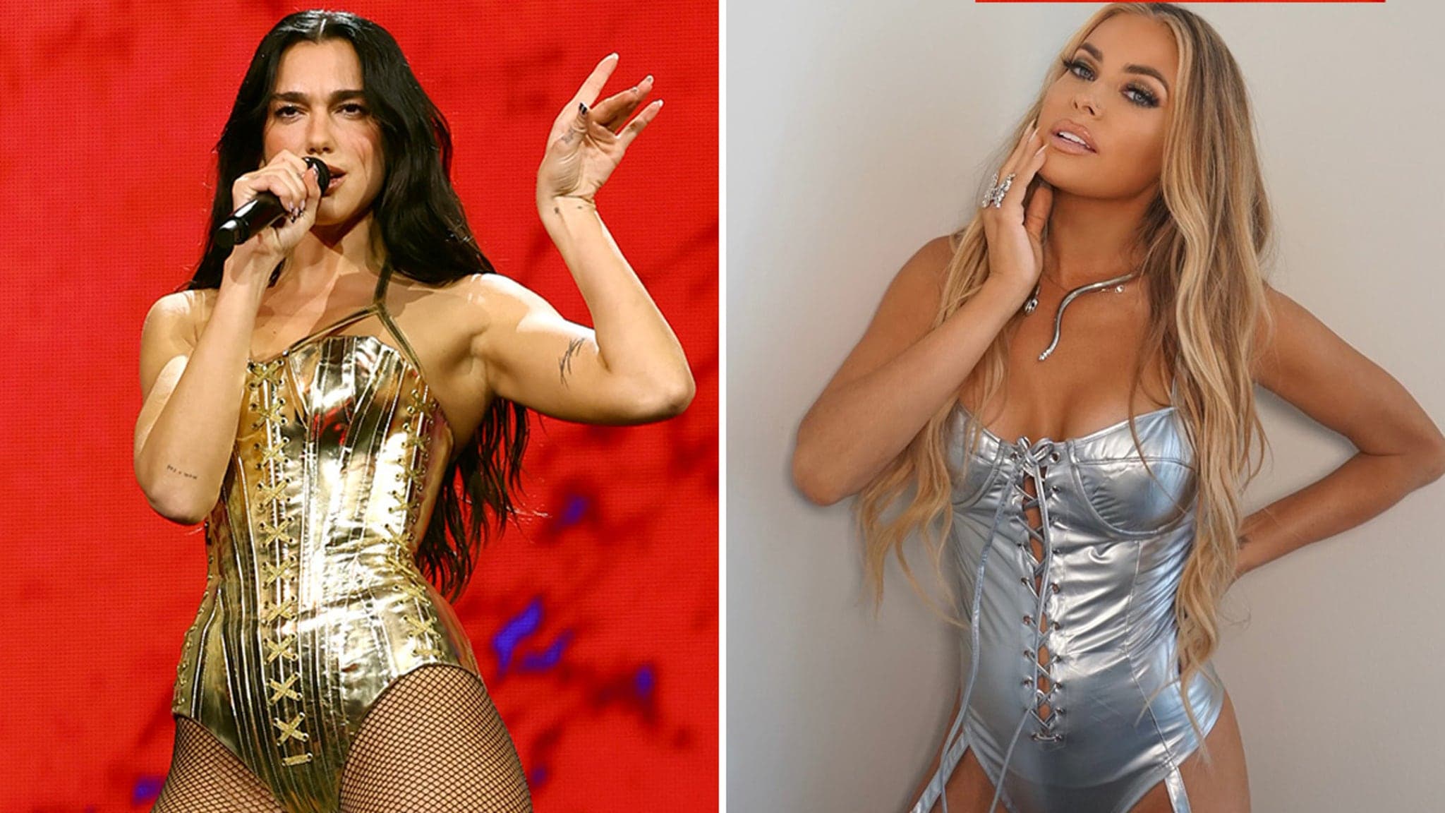 Corset Clash: Dua Lipa and Carmen Electra Face Off in a Spooky Style Showdown!