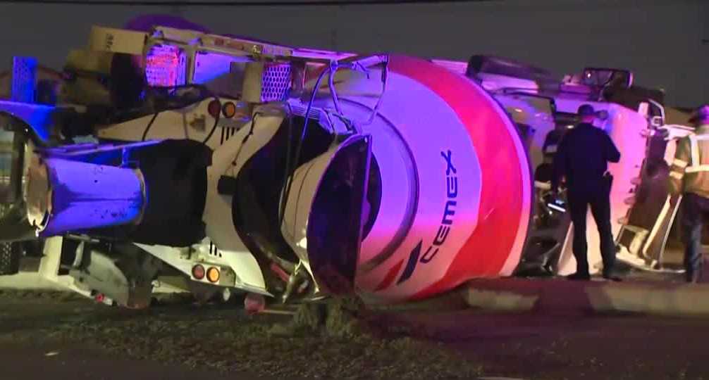Concrete Chaos: Cement Truck Overturns and Causes Traffic Turmoil in Sacramento