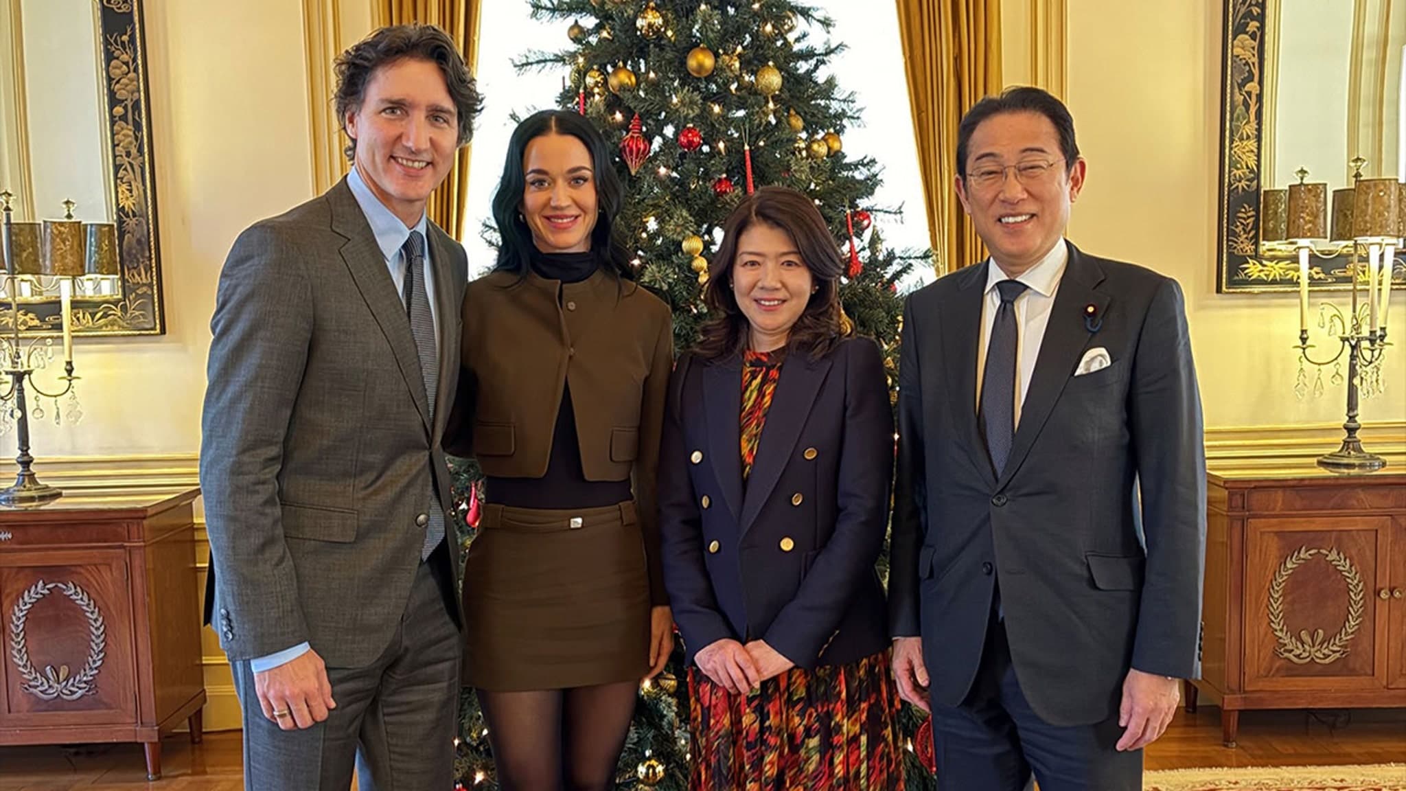 Katy Perry, Justin Trudeau, and a Former Prime Minister Walk Into a Lunch...